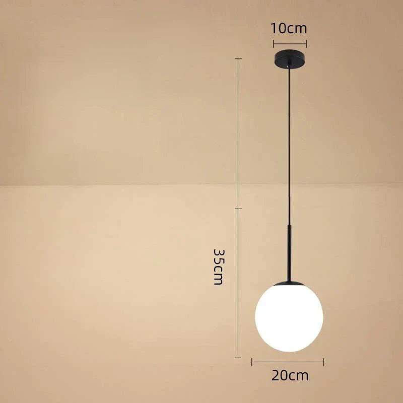 Sleek Glass Globe Pendant Lighting Fixture