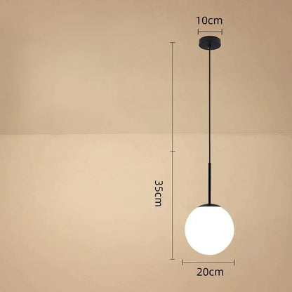Sleek Glass Globe Pendant Lighting Fixture