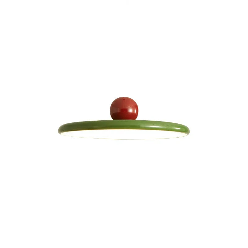 Contemporary White Disc Pendant Lamp