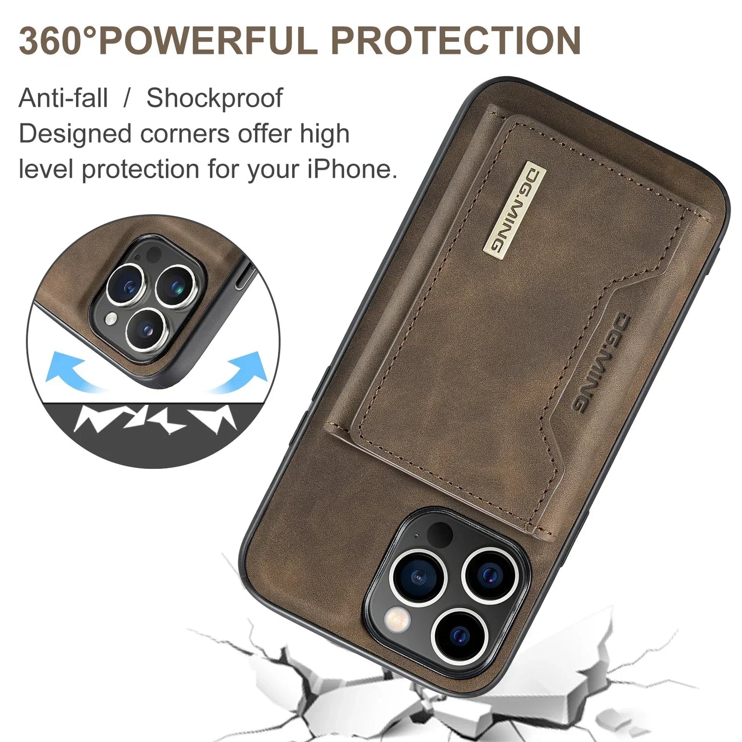 Phone Case with Removable Wallet for iPhone