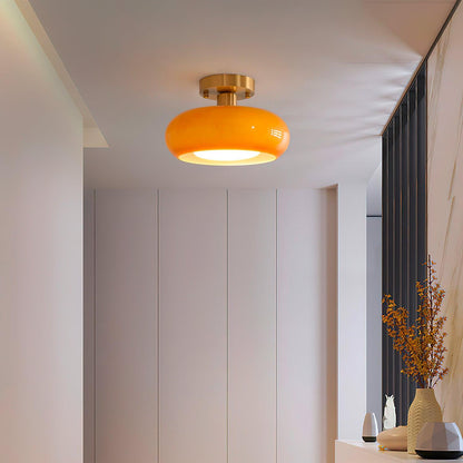 Vintage Gold Glass Bathroom Ceiling Light Fixture