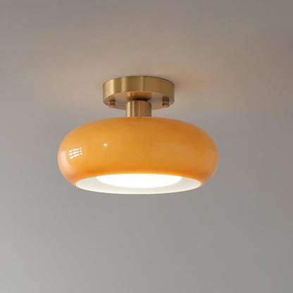 Vintage Gold Glass Bathroom Ceiling Light Fixture