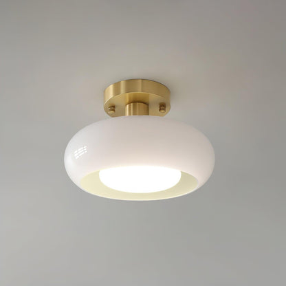 Vintage Gold Glass Bathroom Ceiling Light Fixture
