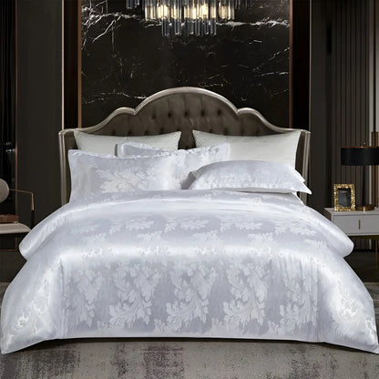 Elegant Soft Jacquard Bedding Set for Master Bedroom