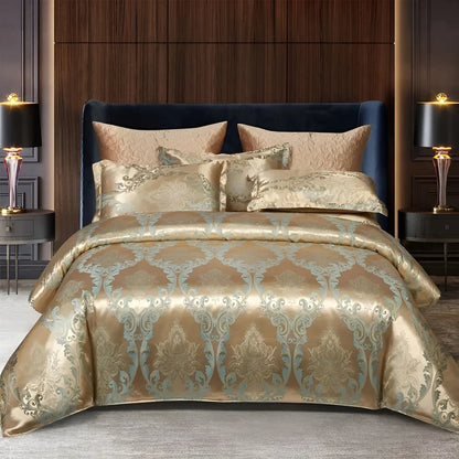 Elegant Soft Jacquard Bedding Set for Master Bedroom