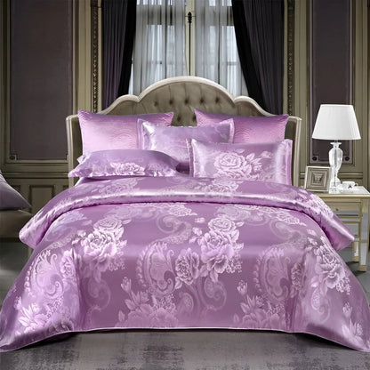 Elegant Soft Jacquard Bedding Set for Master Bedroom