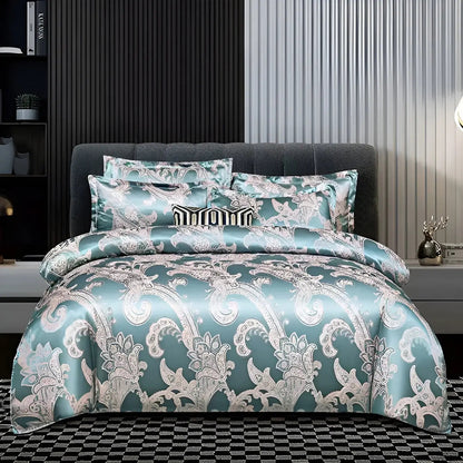 Elegant Soft Jacquard Bedding Set for Master Bedroom
