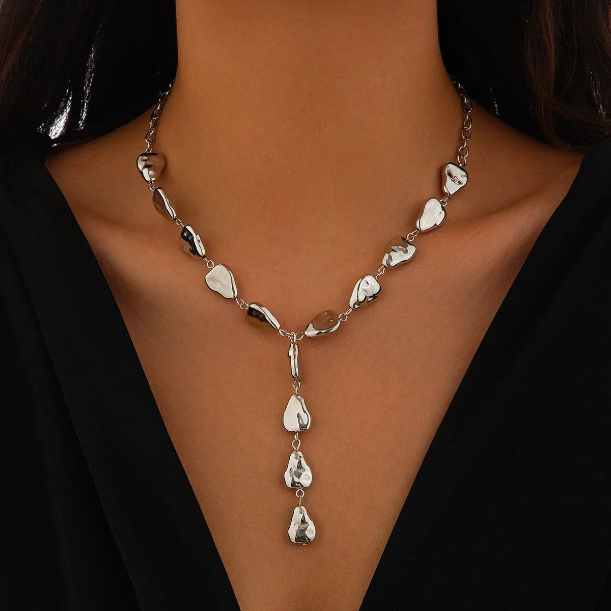 Cofik | Chic Natural Stone Drop Necklace