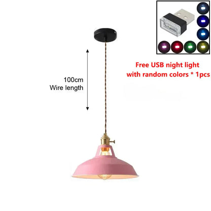 Rustic Metal LED Pendant Light Fixture