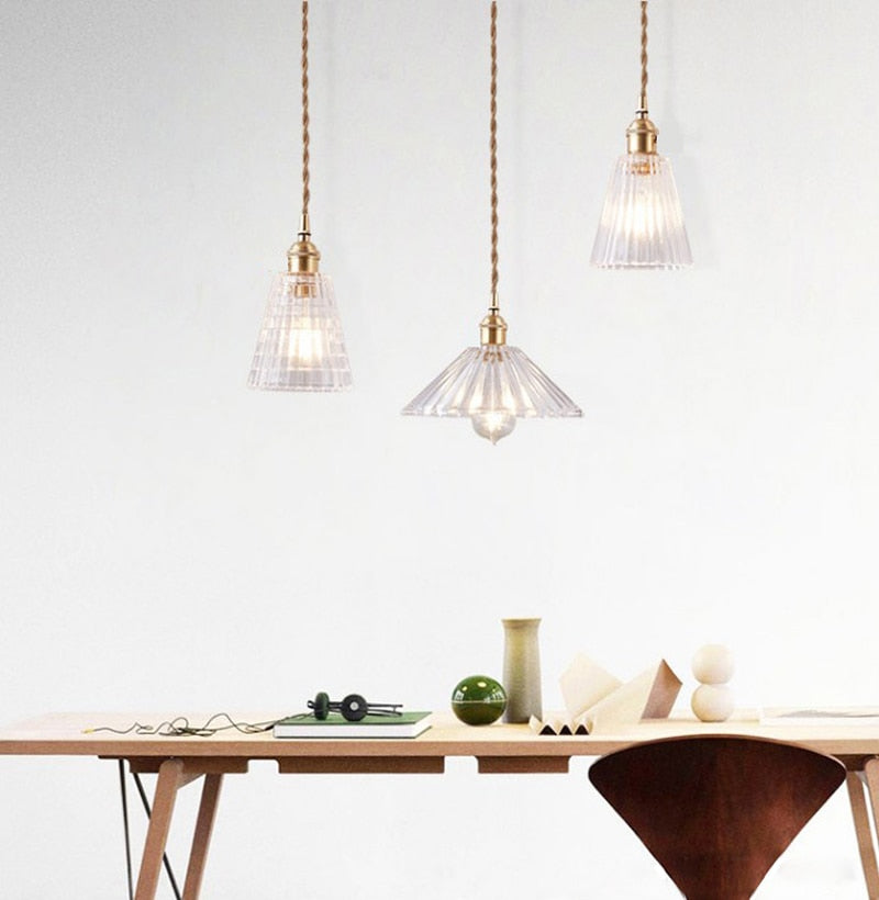 Clear Glass Drop Pendant Light