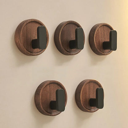 Stick On Wooden Wall Hooks for Keys and Towels