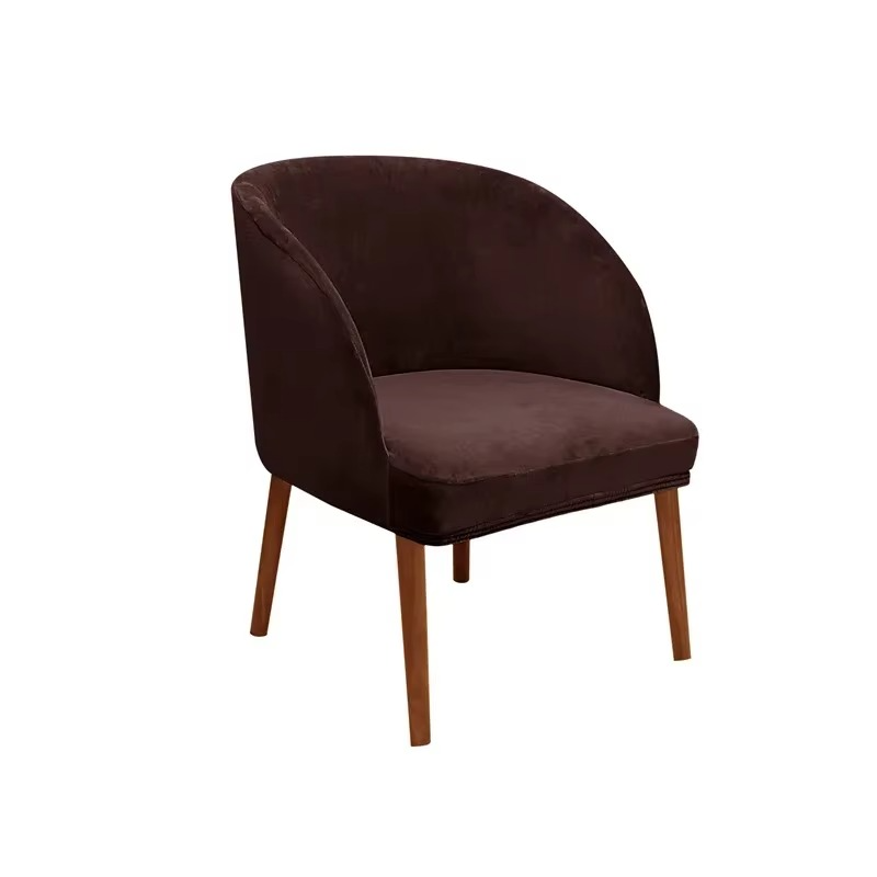 Stretchy Velvet Chair Cover for Round Arm Chairs - Cofik