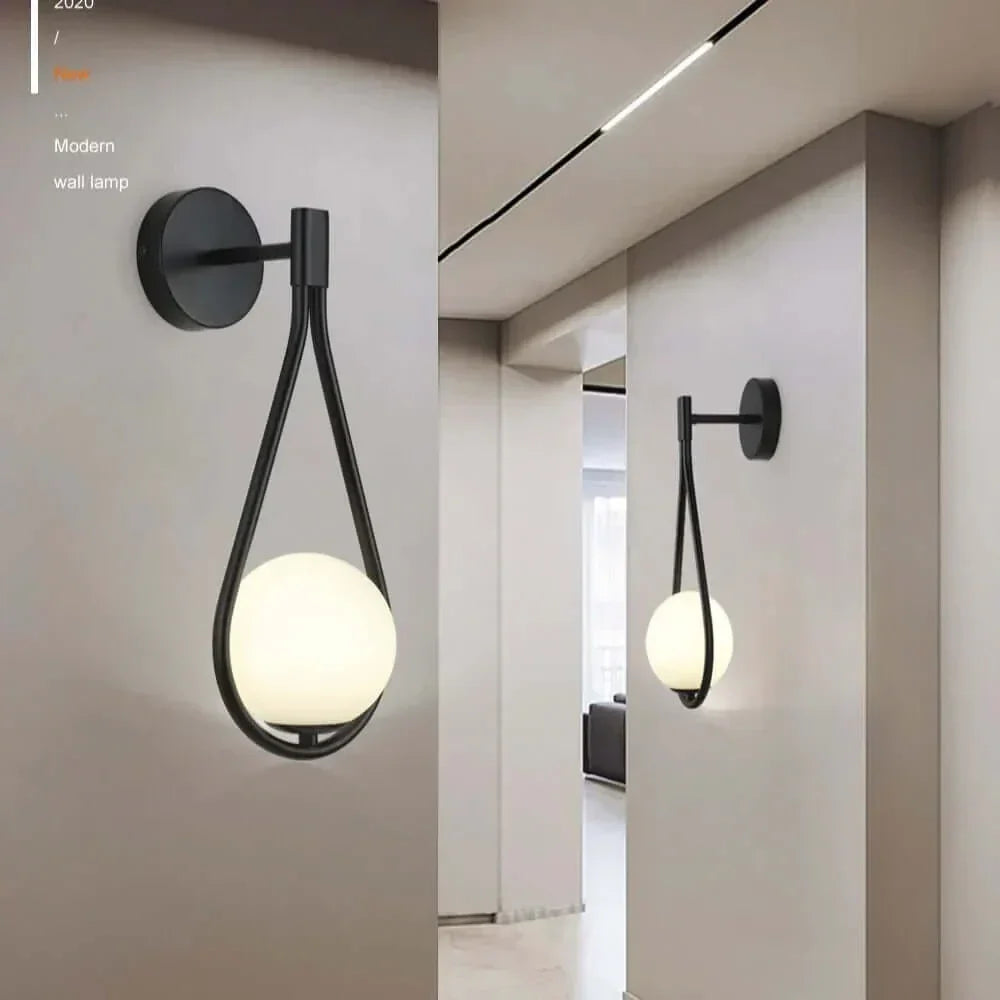 Elegant Crystal Globe Wall Light