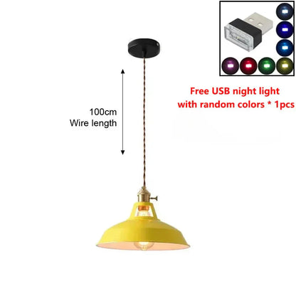 Rustic Metal LED Pendant Light Fixture