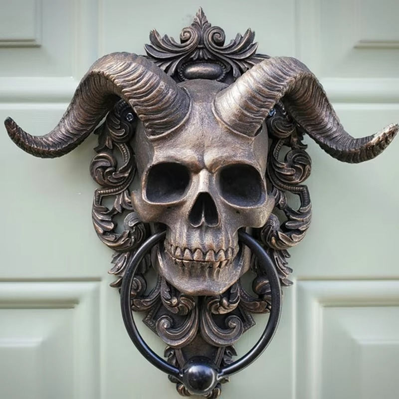 Dark Skull Decorative Door Knocker
