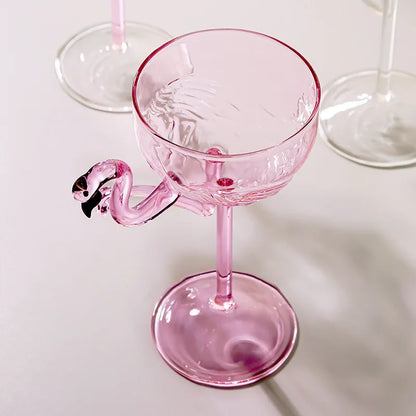 Colorful Flamingo Clear Drinking Party Glasses