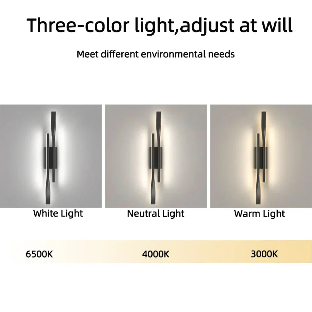 Slim LED Wall Light Strip - Contemporary Nordic Bedroom Lamp