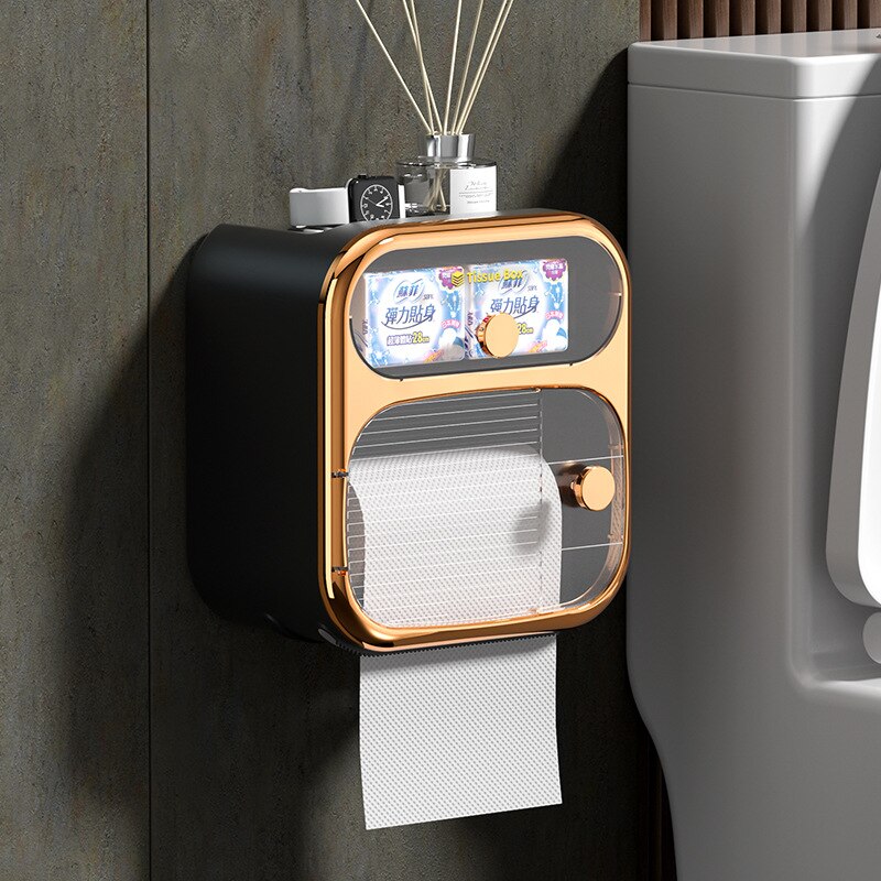Space-Saving Wall-Mounted Toilet Paper Holder Storage - Cofik