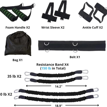 Home Gym Workout Resistance Band Set