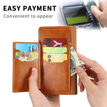 Luxury Leather iPhone Flip Phone Case Wallet