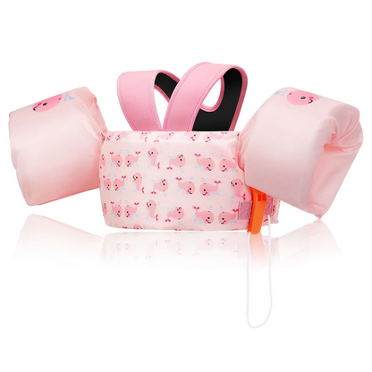 Children's Swim Vest with Arm Floats and Safety Whistle