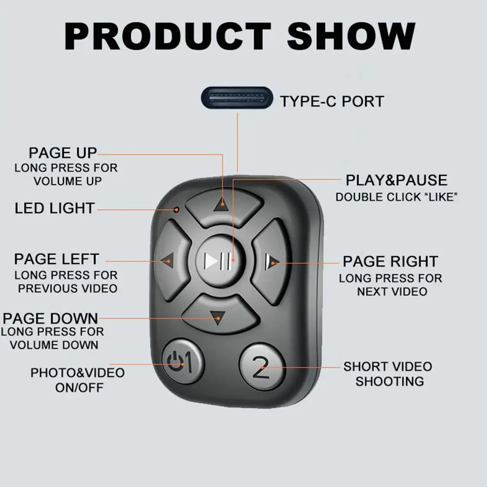 Wireless Bluetooth Mini Remote Control