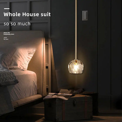 Compact Elegant LED Crystal Ceiling Light Fixture