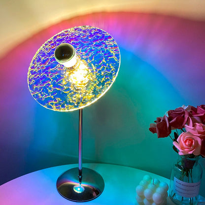 Colorful Rainbow Glass Table Light