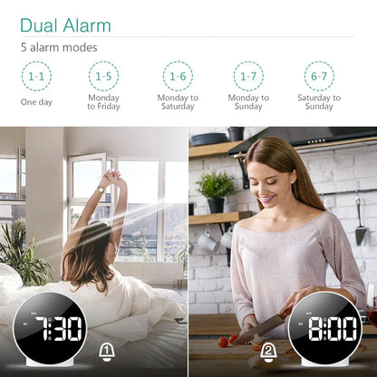 Compact Digital LED Desk Clock