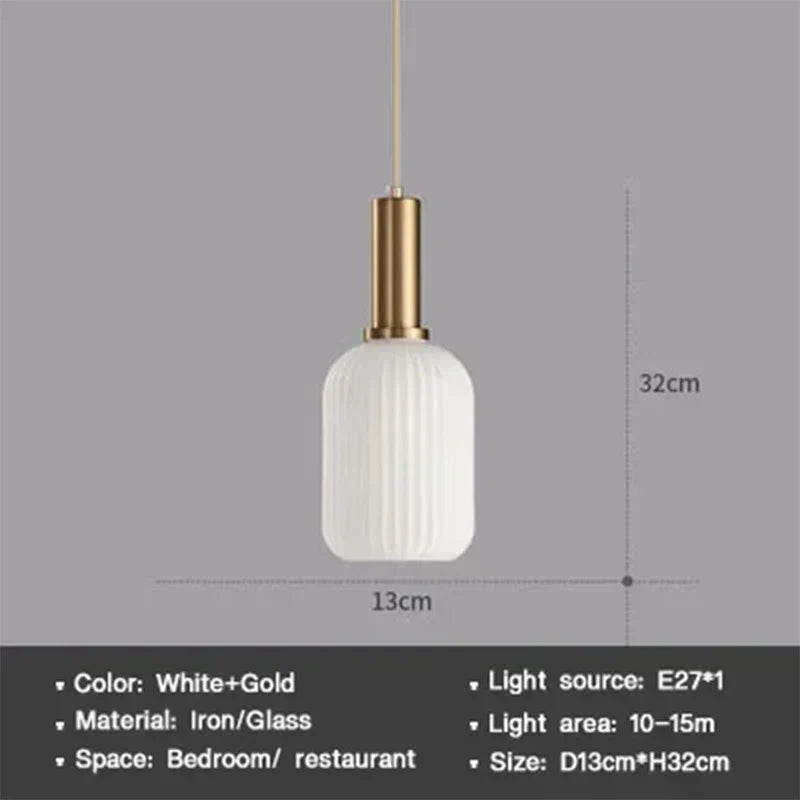 Sleek Glass Pendant Lighting Fixture