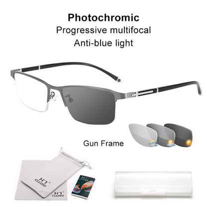 Stylish Progressive Blue Blocker Reading Glasses