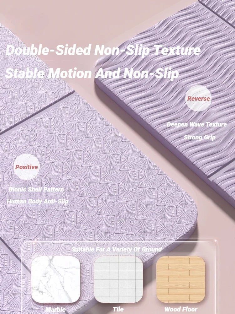 Flexible Foldable Yoga Mat Non Slip Eco Friendly