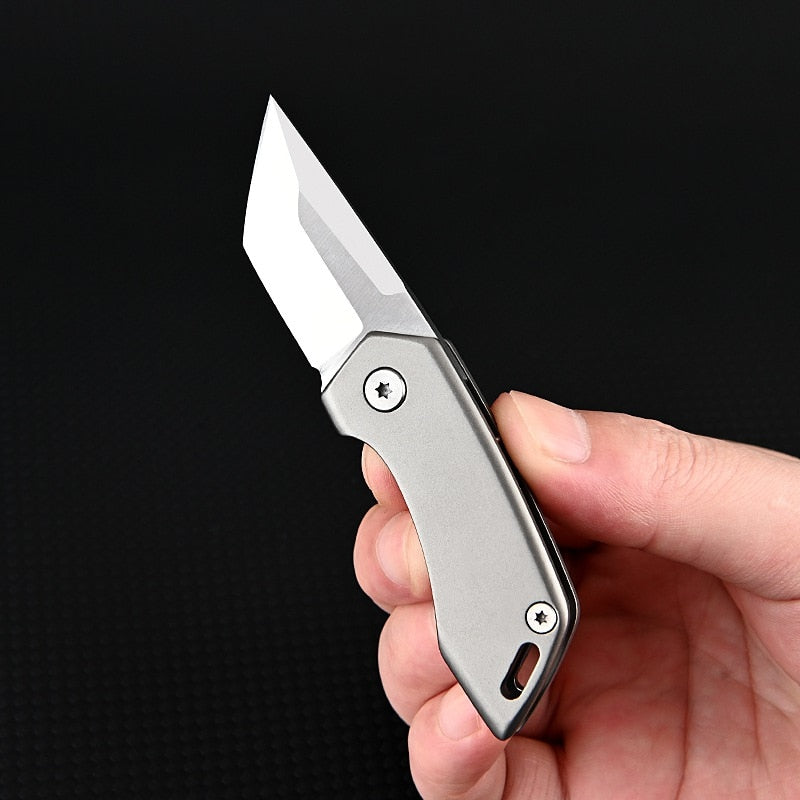 Durable Titanium Alloy Pocket Knife Keychain