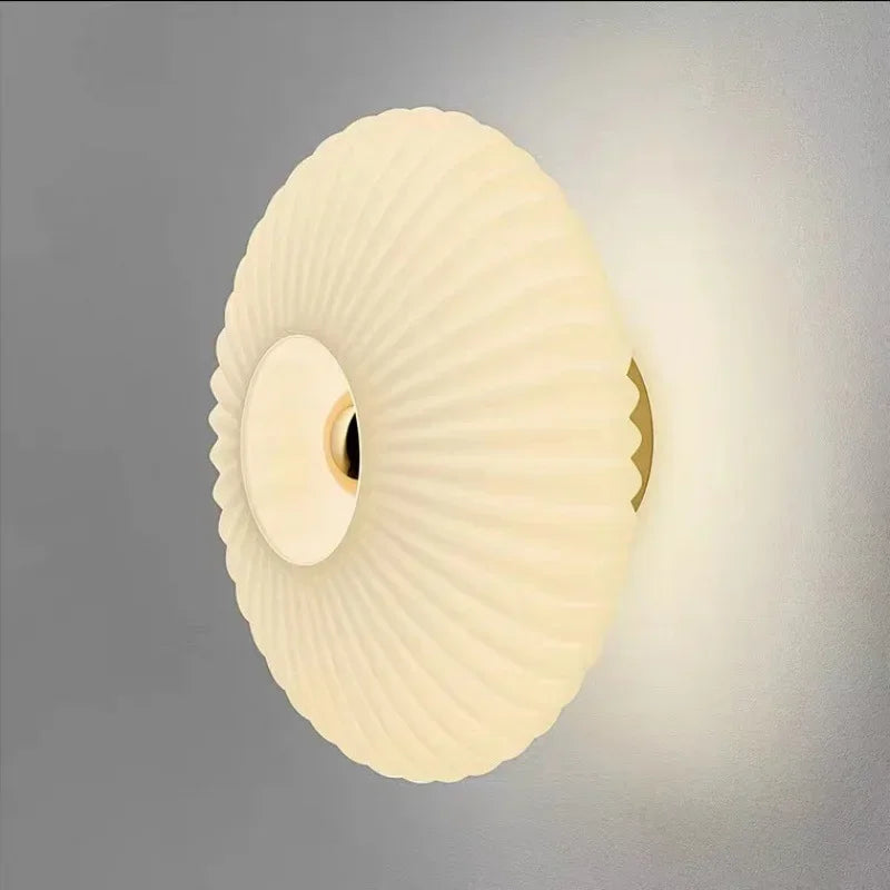Sleek Glass LED Wall Light - Wave Pattern