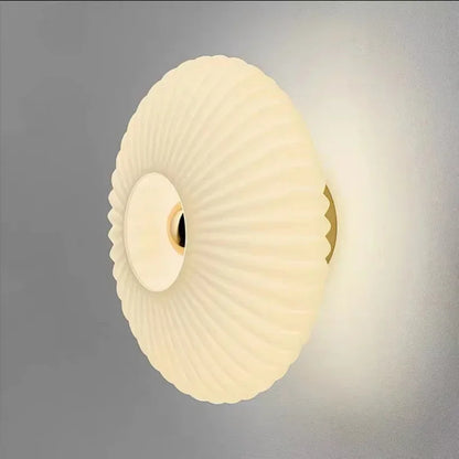 Sleek Glass LED Wall Light - Wave Pattern