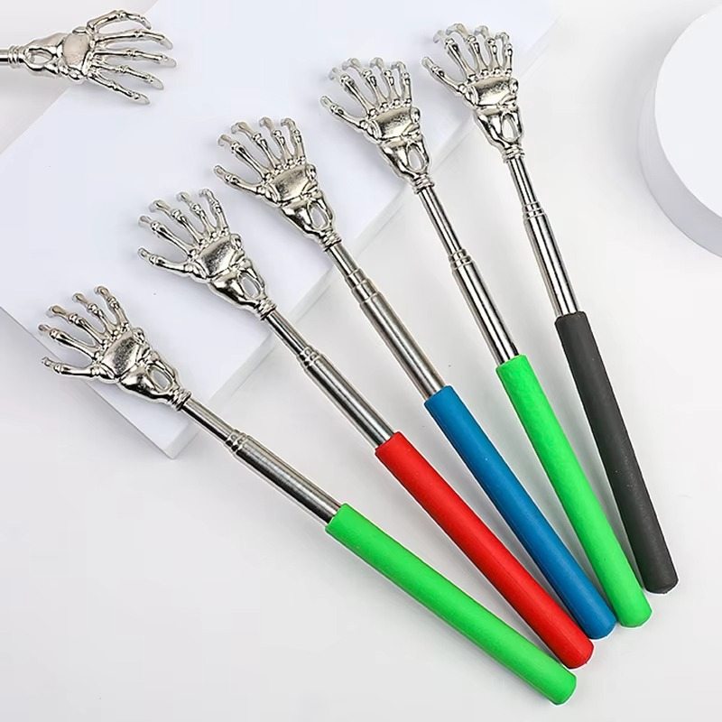 Metal Extendable Back Scratcher and Pet Massager Tool