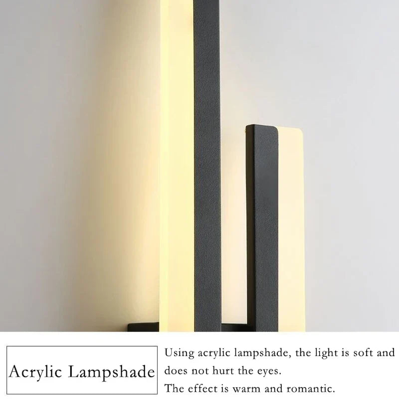 Stylish Black Gold LED Wall Light