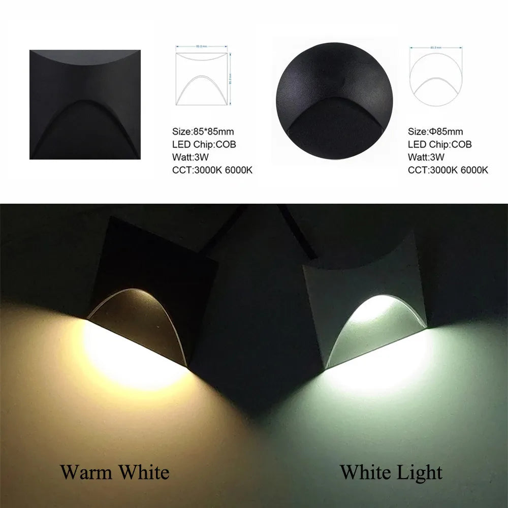 Outdoor Waterproof 3W LED Stair Wall Light
