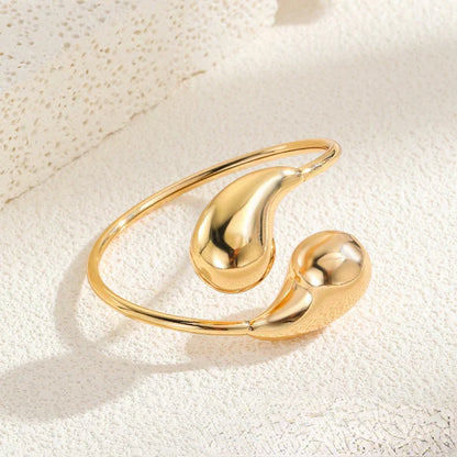 Stylish Waterdrop Silver Bangle Bracelet