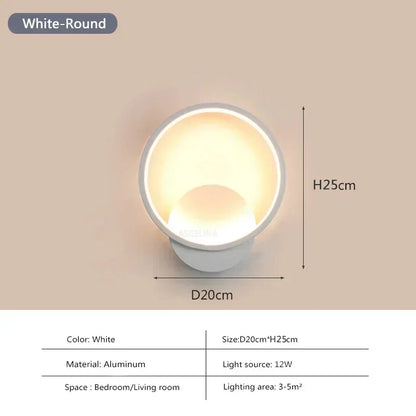 Contemporary Round LED Wall Light