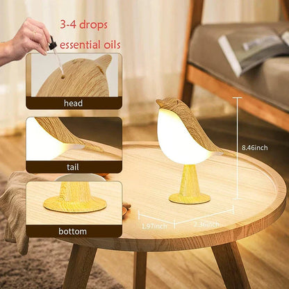 Natural Bird Table Night Light