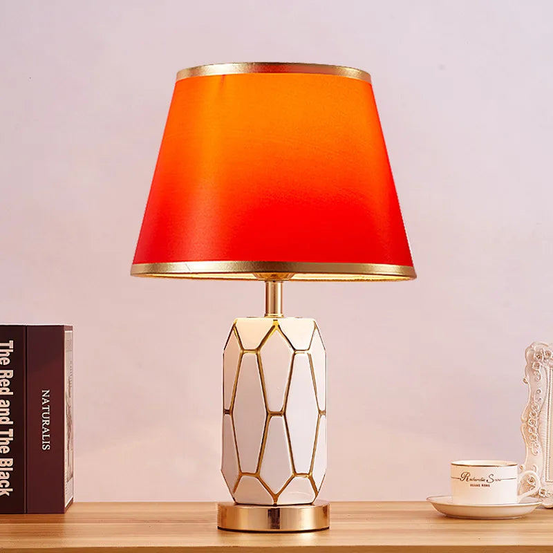 Classic White Ceramic Bedside Lamp