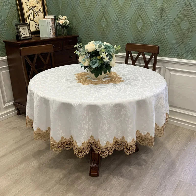 Elegant Floral Pattern Table Cover