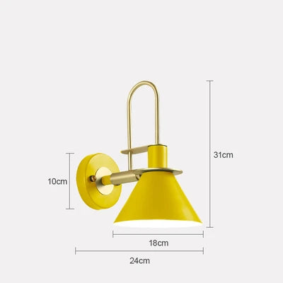 Rustic Metal Wall Light - E27 Downlight Lamp