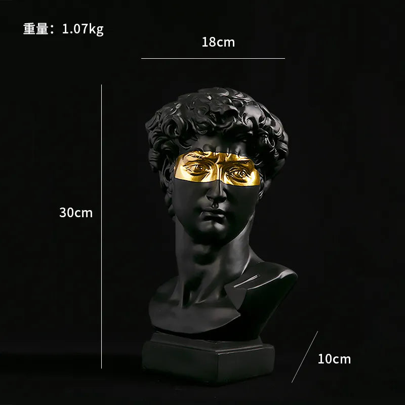 Modern Abstract Resin Bust Sculpture Decor