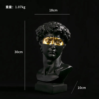 Modern Abstract Resin Bust Sculpture Decor