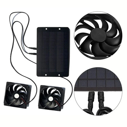 Solar Powered Dual Fan Ventilation Kit - Cofik