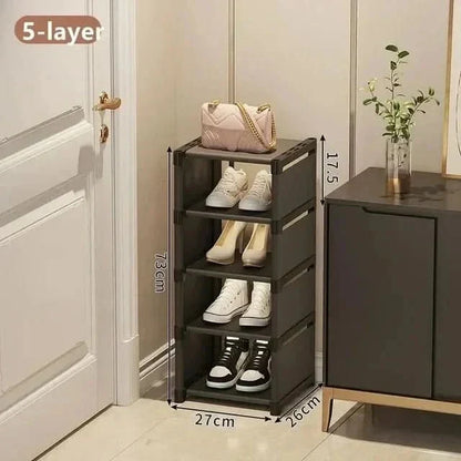 Space Saving Stackable Shoe Organizer Rack