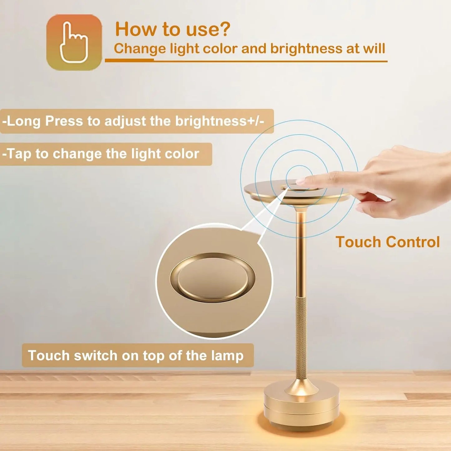 Stylish Rechargeable LED Desk Lamp