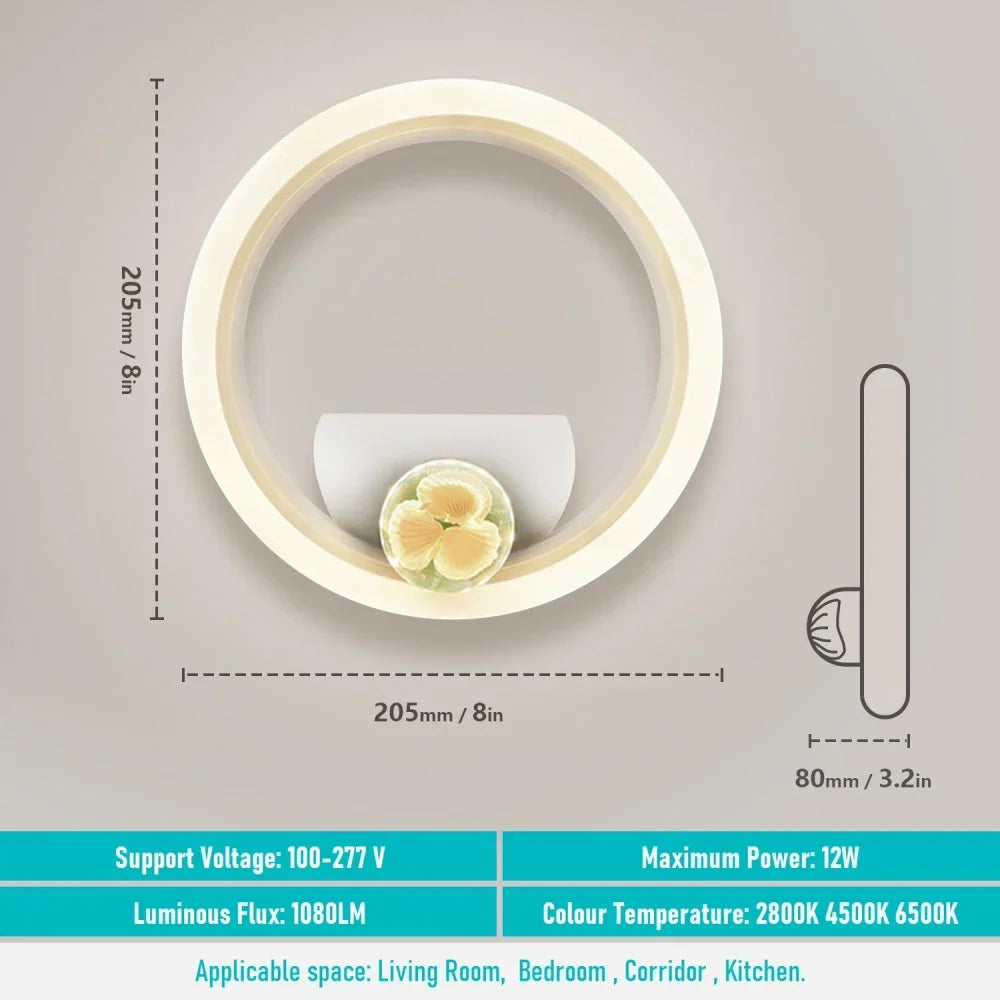 Stylish LED Wall Light - Versatile 3 Color Adjustable Lamp